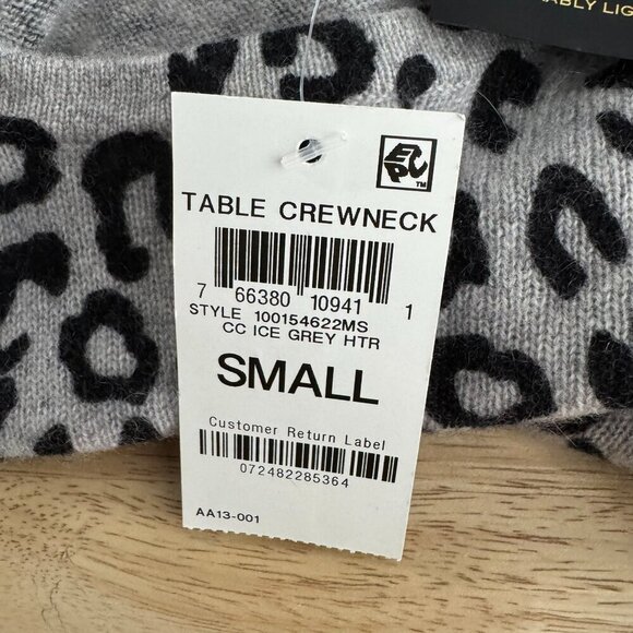 Charter Club Luxury Cashmere Sweater Womens Small Leopard Gray NWT FS-1313 - Picture 8 of 10